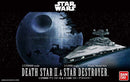 BANDAI 1/2,700,00 STAR WARS DEATH STAR II & 1/14,500 STAR DESTROYER