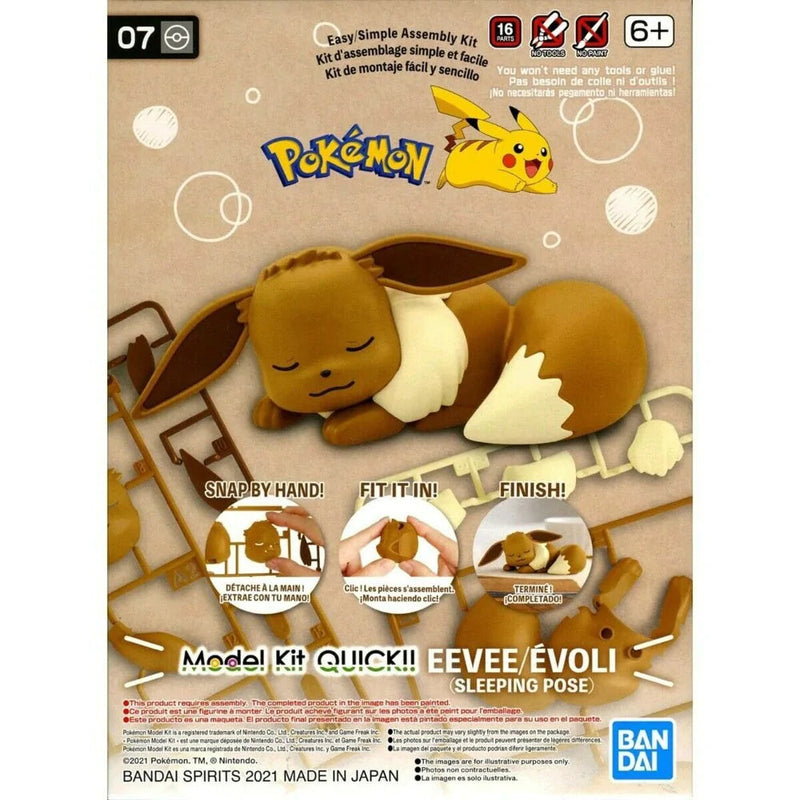 Pokemon Model KIt QuIck!! 07 EEVEE (SLEEPING POSE)