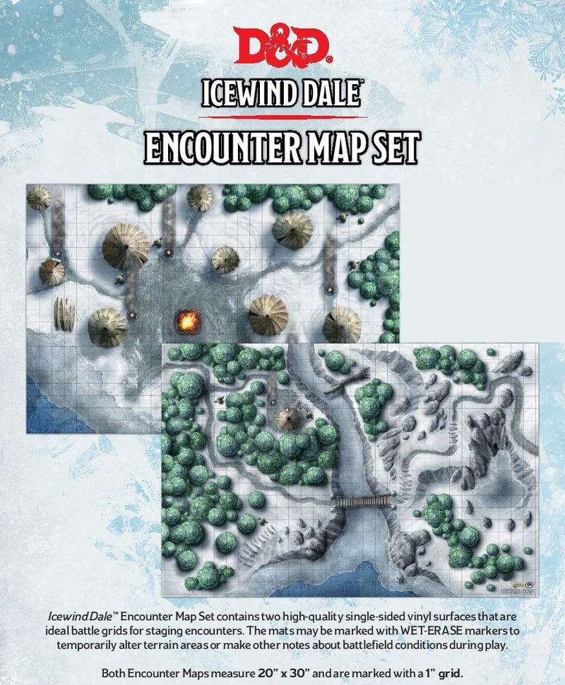 Dungeons & Dragons D&D (Map) "Icewind Dale" Encounter Map Set - (2x 20'x30')