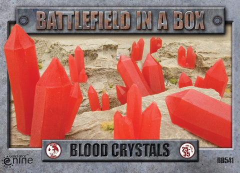 Battlefield in a Box - Blood Crystals - Red - (x6) - 30mm