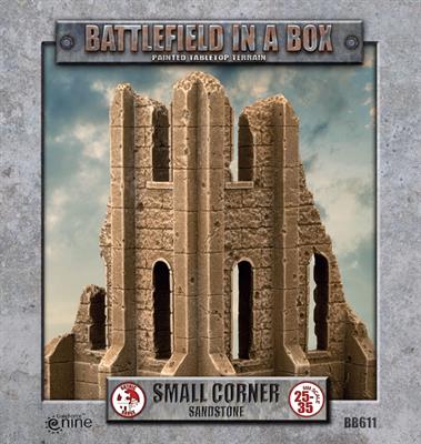 Battlefield in a Box: Gothic Battlefields - Small Corner - Sandstone (x2) - 30mm