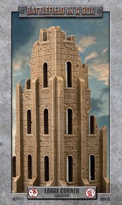Battlefield in a Box - Gothic Battlefields - Large Corner - Sandstone (x1) - 30mm