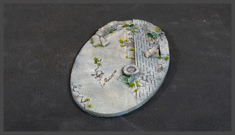 Gamers Grass - Battle Ready Bases - Urban Warfare - Oval 170mm (x1)