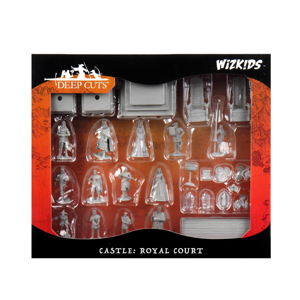 WizKids Deep Cuts Unpainted Miniatures Towns People Castle: Royal Court