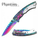 Phantom Collection - Rainbow Scroll Folding Knife