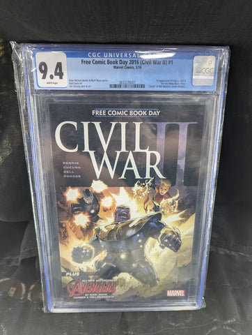 FCBD 2016 Civil War II #1 GRADED CGC 9.4