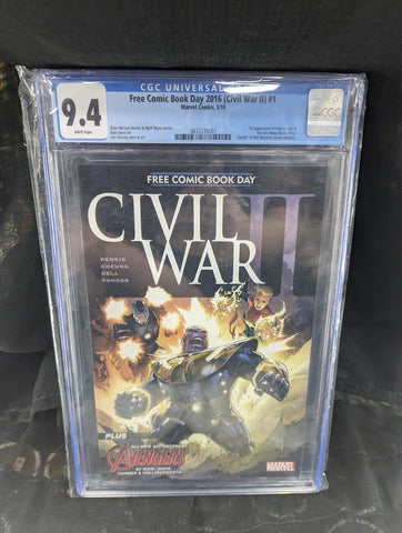 FCBD 2016 Civil War II #1 GRADED CGC 9.4