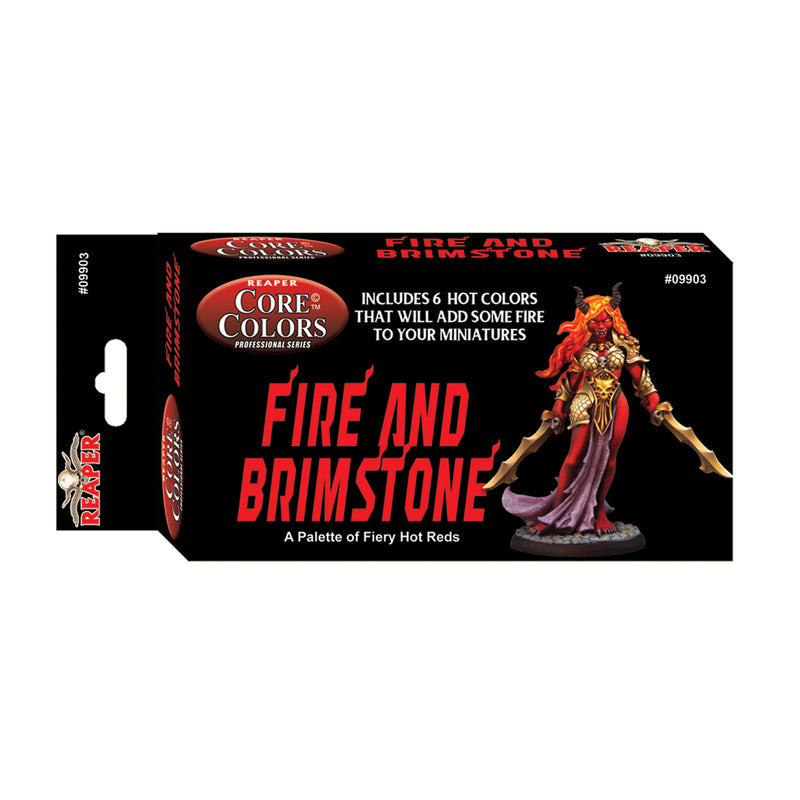 Reaper Paints - Fire and Brimstone: Hot Reds Fast Palette (6 colors)