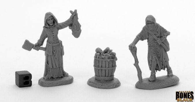 Reaper Bones Black - Dreadmere Townsfolk: Fishwife & Crone (2)