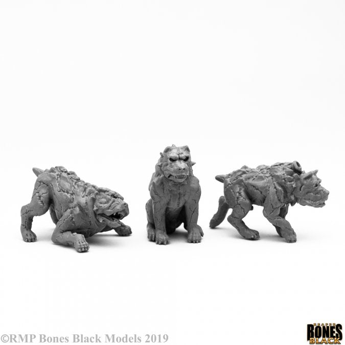 Reaper Bones Black - Hell Hounds (3)