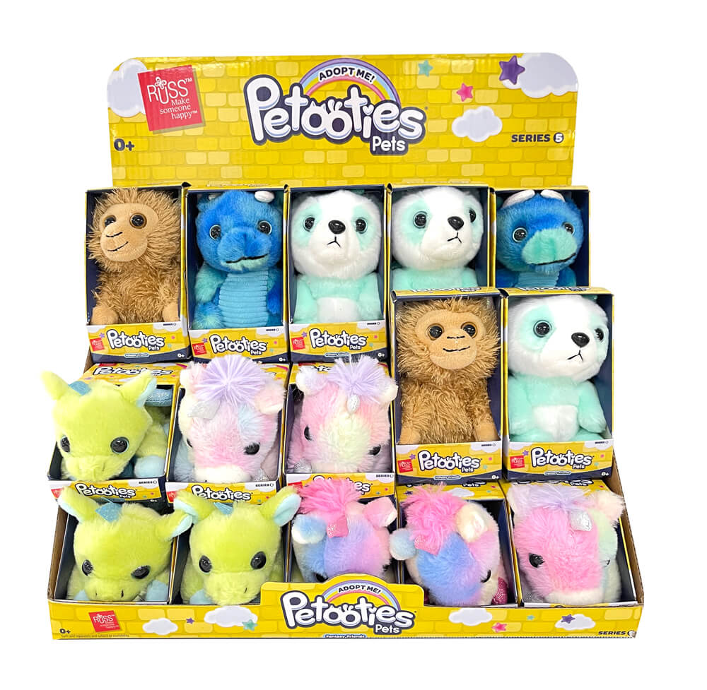 RUSS PETOOTIES Fantasy 4 inch Mini Plush 15pc PDQ