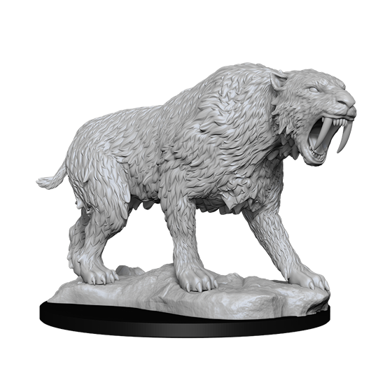 Miniature - Unpainted Saber-Tooth Tiger