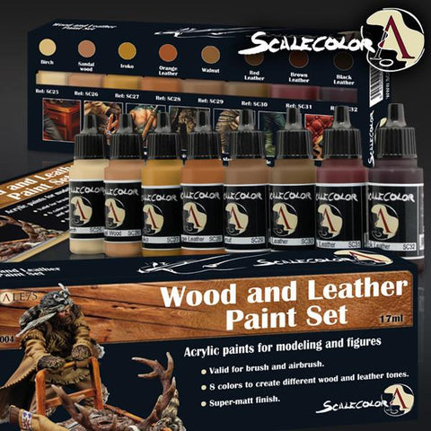 Scale 75 Scalecolor Wood and Leather Paint Set