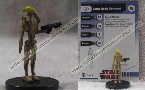 SWGW Battle Droid Sergeant 03/40 U