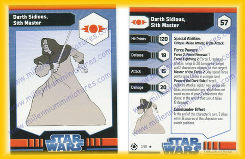 SWJA Darth Sidious, Sith Master 07/40 R