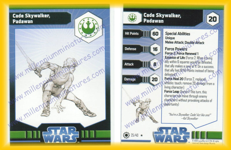 SWJA Cade Skywalker, Padawan 25/40 R