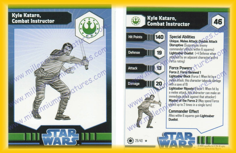 SWJA Kyle Katarn, Combat Instructor 29/40 R