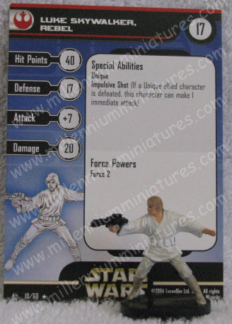 SWRS Luke Skywalker, Rebel 10/60 R
