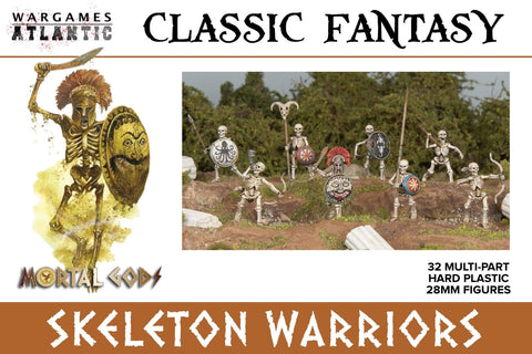 Wargames Atlantic - Skeleton Warriors - 32 hard plastic 28mm warriors