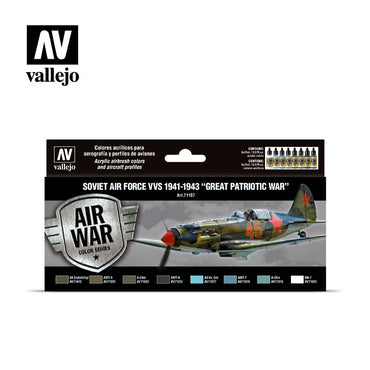 Vallejo 71197 Model Air Soviet Air Force VVS 1941 To 1943 Great Patriotic War 8 Acrylic Paint Set