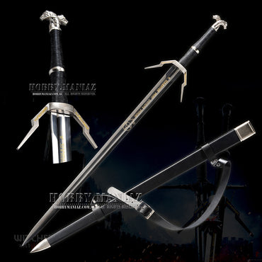 Witcher Geralt Of Rivia Wolven Silver Sword - Premium