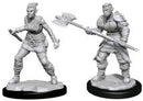 Miniature - Unpainted Female Orc Barbarian