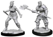 Miniature - Unpainted Female Orc Barbarian