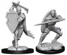 Miniature - Unpainted Male Warforged Fighter