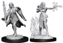 Miniature - Unpainted Female Multiclass Warlock Sorcerer