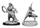 Miniature - D&D - Unpainted Human Monk Female