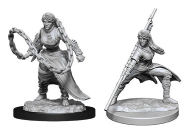 Miniature - D&D - Unpainted Human Monk Female