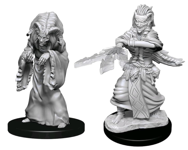 Miniature - D&D - Unpainted Night Hag & Dusk Hag