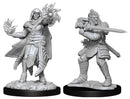D&D - Unpainted Hobgoblin Fighter Male & Wizard Female