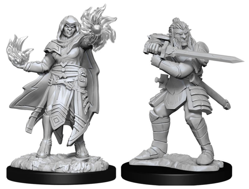 D&D - Unpainted Hobgoblin Fighter Male & Wizard Female