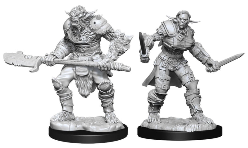 D&D - Unpainted Bugbear Barbarian M & Rogue F