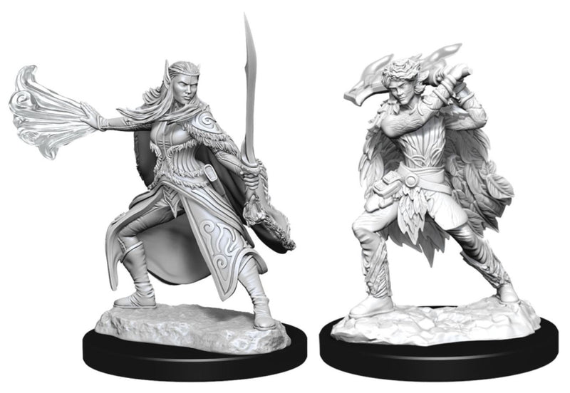 D&D - Unpainted Winter Eladrin & Spring Eladrin