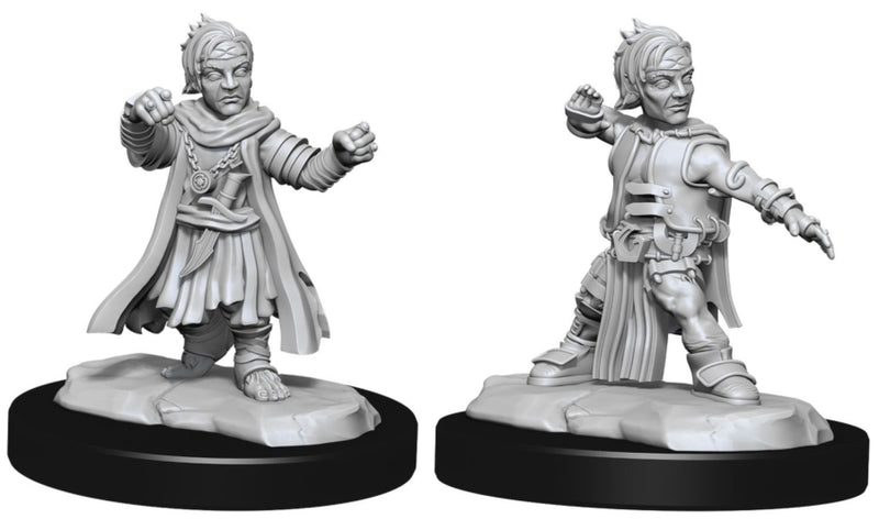 Pathfinder - Unpainted Halfling Monk Male