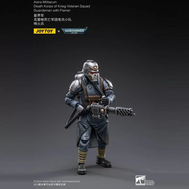 Space Marine Miniatures: 1/18 Scale Death Korps of Krieg Veteran Squad Guardsman with Flamer