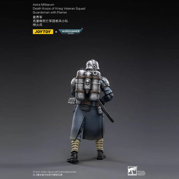 Space Marine Miniatures: 1/18 Scale Death Korps of Krieg Veteran Squad Guardsman with Flamer