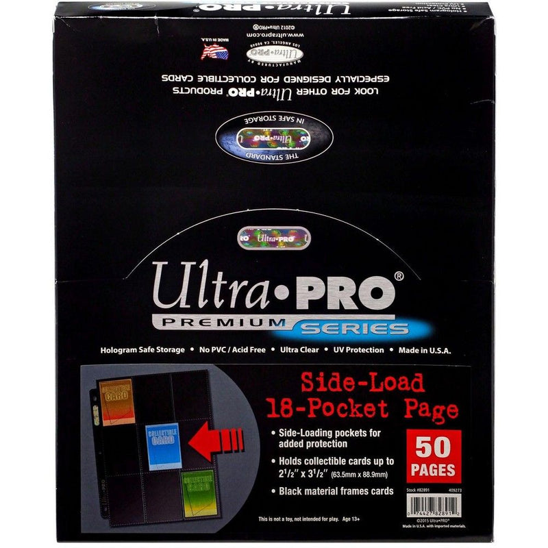 Ultra Pro Pages 18 pocket (side loading) black