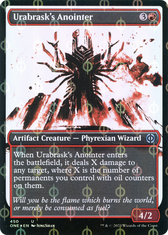 Urabrask's Anointer (Showcase Ichor Step-and-Compleat Foil) [Phyrexia: All Will Be One]