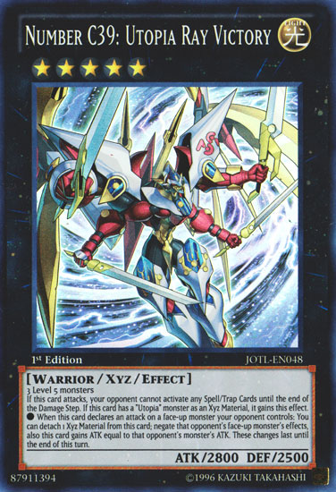 yugioh zexal utopia cards TN23-EN013 - Number 39: - Quarter Century Secret Rare You can detach 2 Xyz Materials from this card Number C39: Utopia Ray Victory