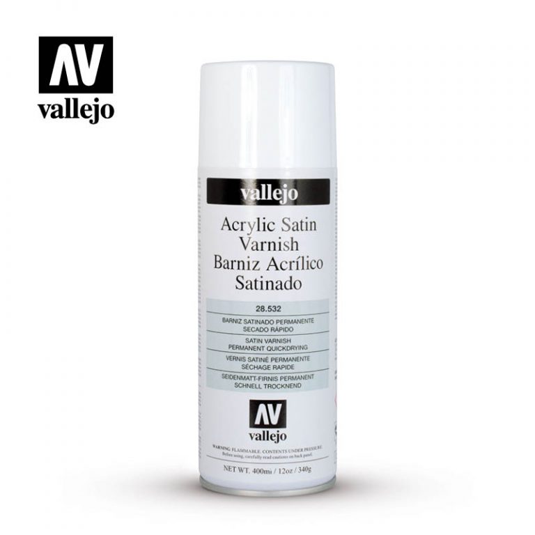 Vallejo - Aerosol Spray Primer - Satin Varnish 400ml