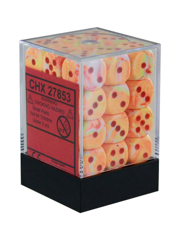Chessex D6 Dice 12mm Sunburst (36 Dice in Display)