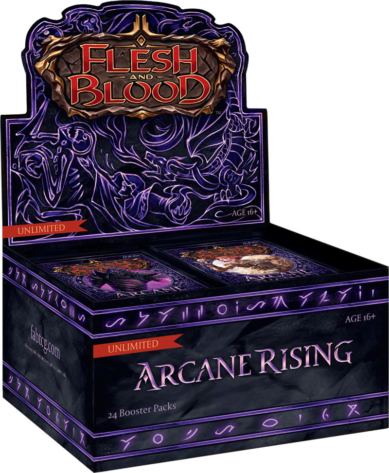 Flesh and Blood Arcane Rising UNLIMITED Booster Display