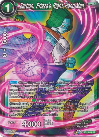 Zarbon, Frieza's Right-Hand Man (Starter Deck - Clan Collusion) [SD13-04]