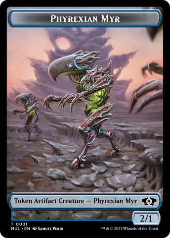 Phyrexian Myr // Knight Double-Sided Token [March of the Machine Tokens]