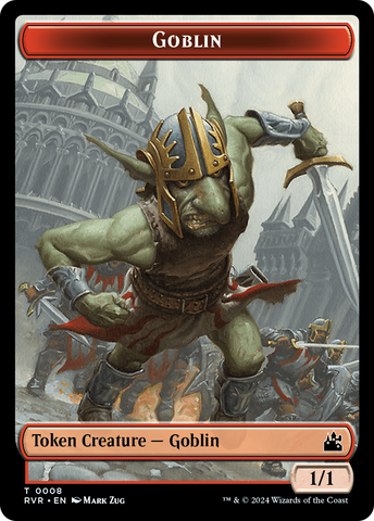 Goblin (0008) // Rhino Double-Sided Token [Ravnica Remastered Tokens]