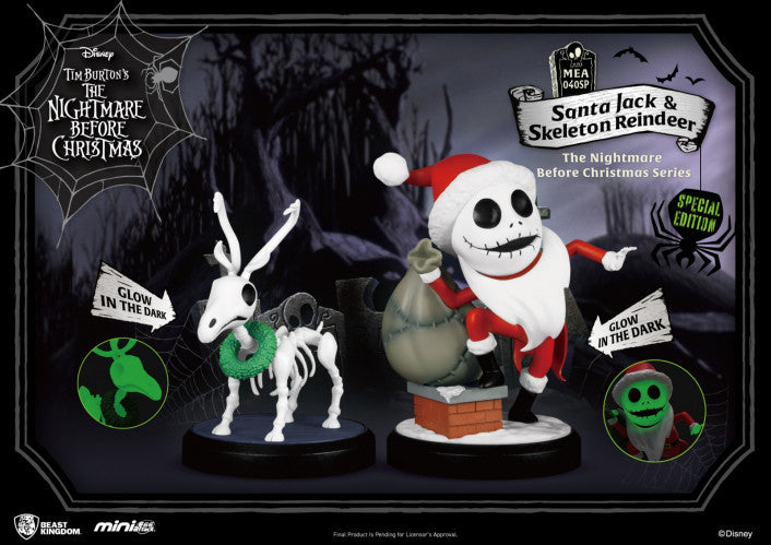 Beast Kingdom Mini Egg Attack The Nighmare Before Christmas Santa Jack & Skeleton Reindeer