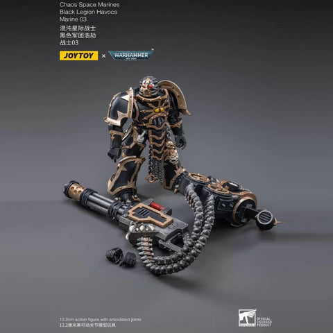 Space Marine Miniatures: 1/18 Scale Black Legion Havocs Marine 03